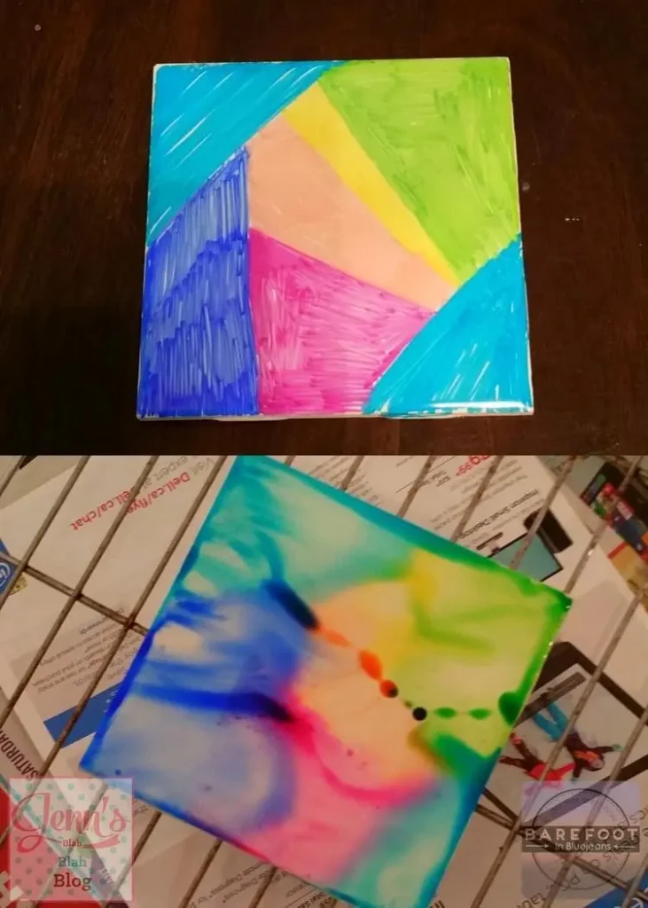 DIY Tie-Dye Coasters with Tile & Sharpies! 12 How To Make DIY Tie-Dye Coasters!