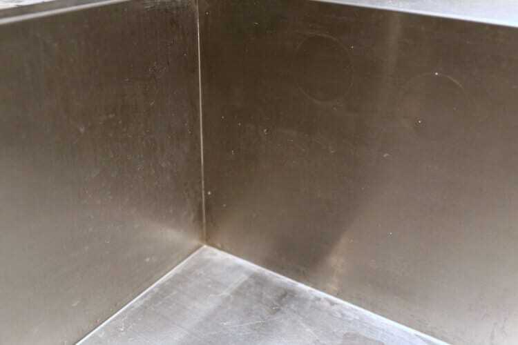 DIY Stainless Steel Cleaner that Work 11 sink before clean and polish