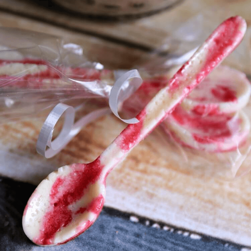 diy candy cane spoon