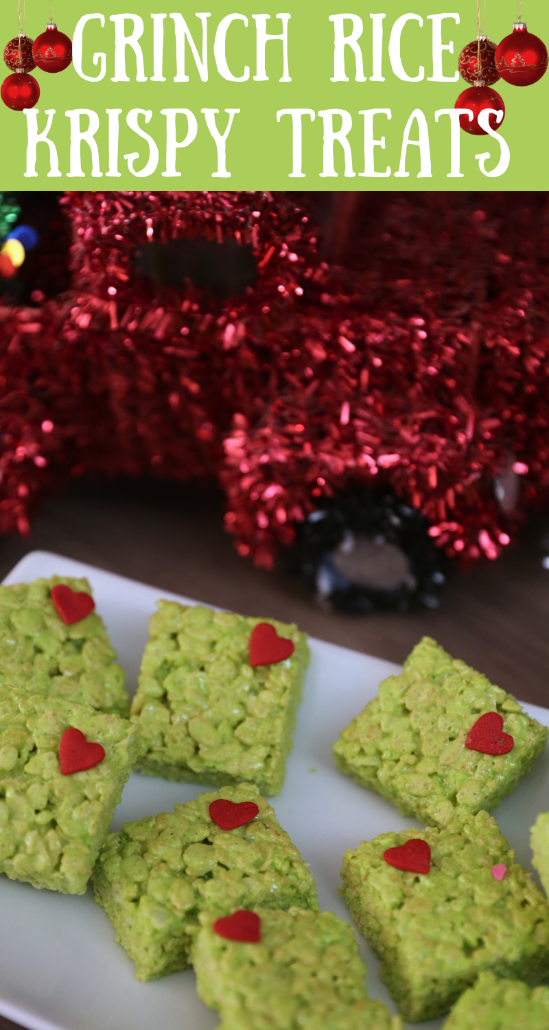 Easy Christmas Dessert: The Grinch Rice Krispy Treats