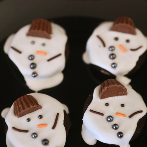 Oreo Melted Snowman Cookies