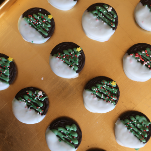 Christmas Tree Oreo Cookies