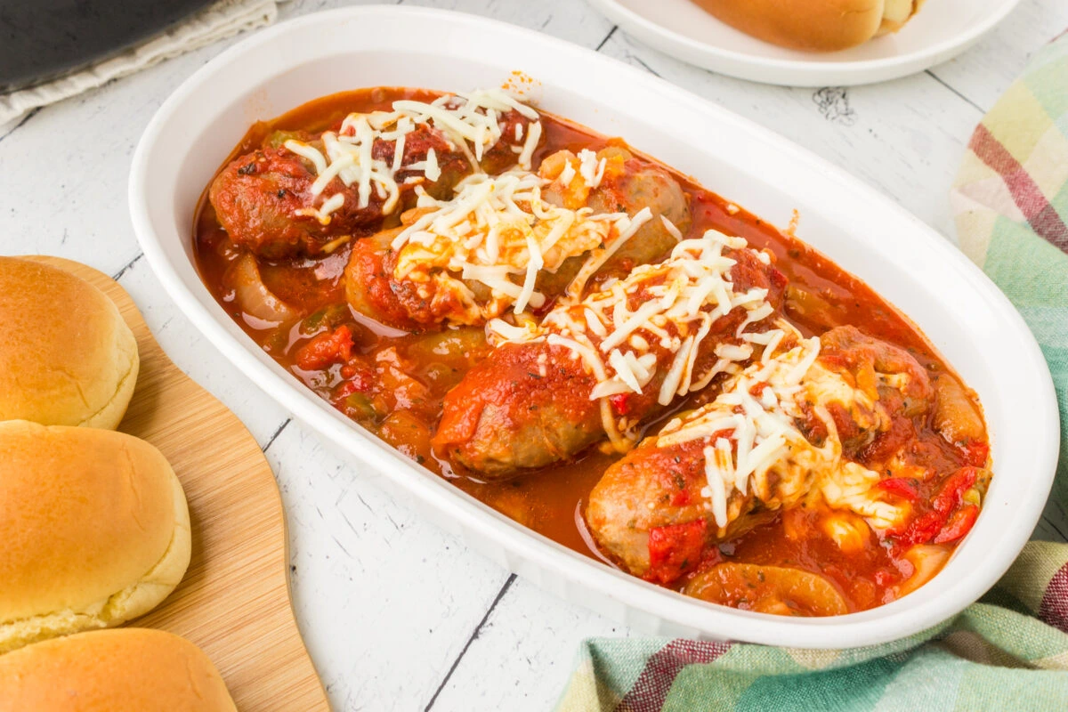 10 Delish Game Day Recipes 20 Italian Sausage And Peppers Recipe in the Slow Cooker