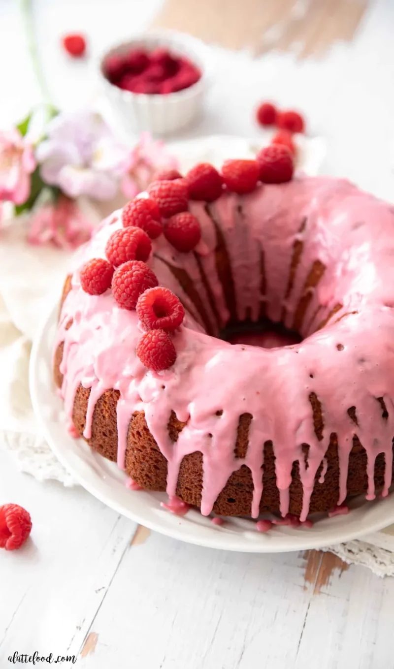 Raspberry Bundt Cake