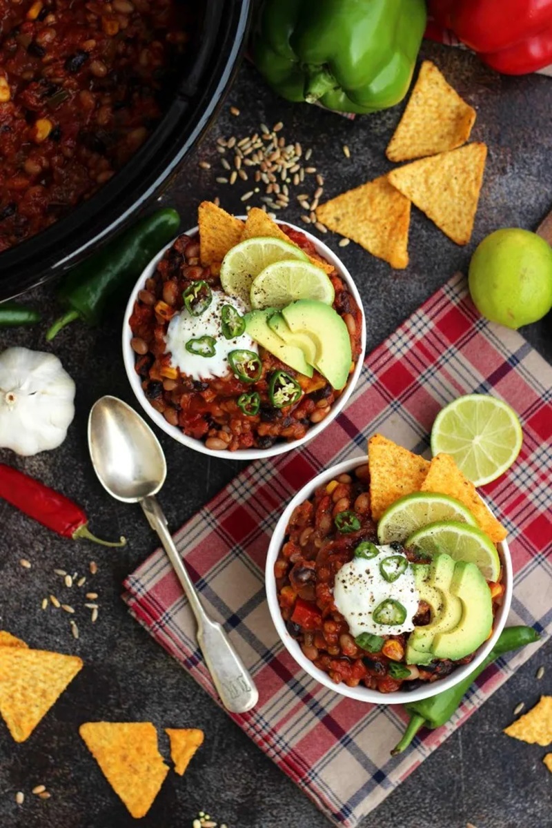 10 Delish Game Day Recipes 16 The Best Slow Cooker Vegan Chili