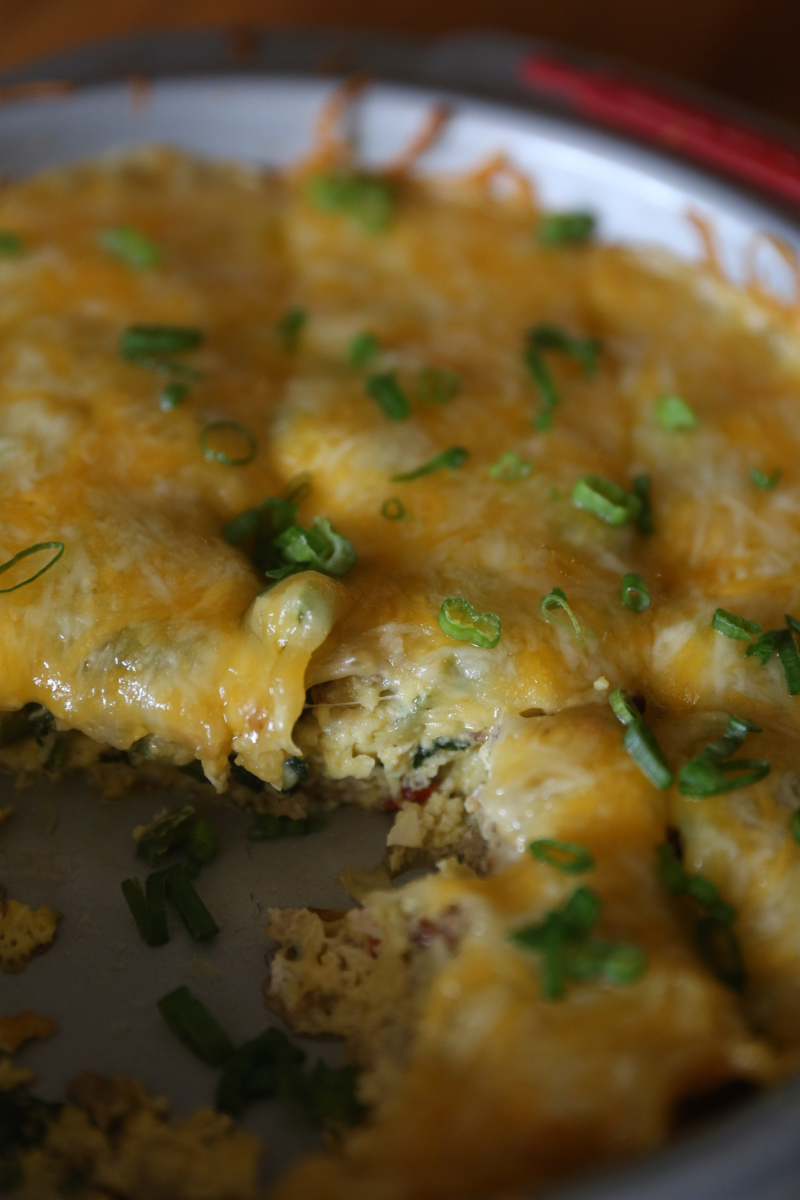 Keto Egg, Sausage, Veggie Breakfast Casserole