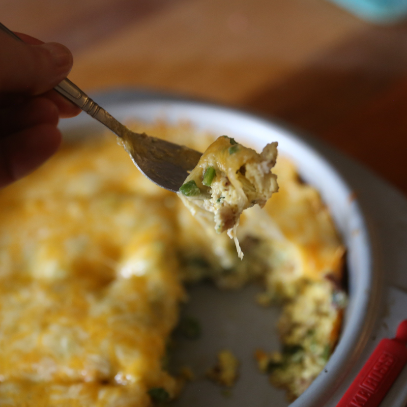 Keto Egg, Sausage, Veggie Breakfast Casserole