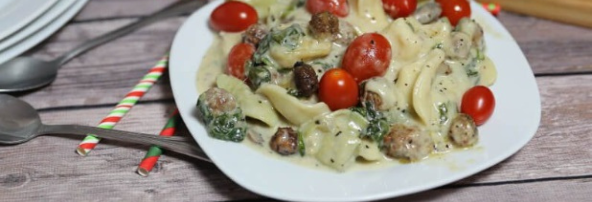 Creamy Sausage Pesto Tortellini Creamy Sausage Pesto Tortellini