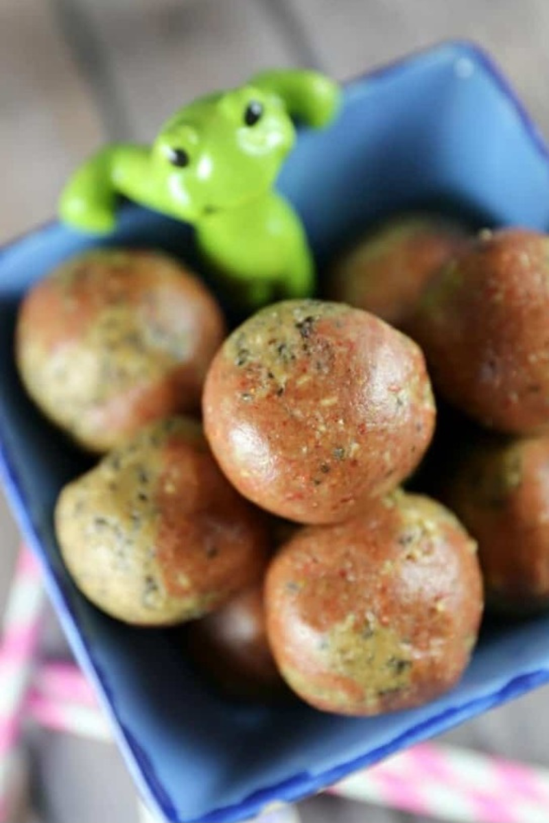 Peanut Butter and Jelly Protein Balls