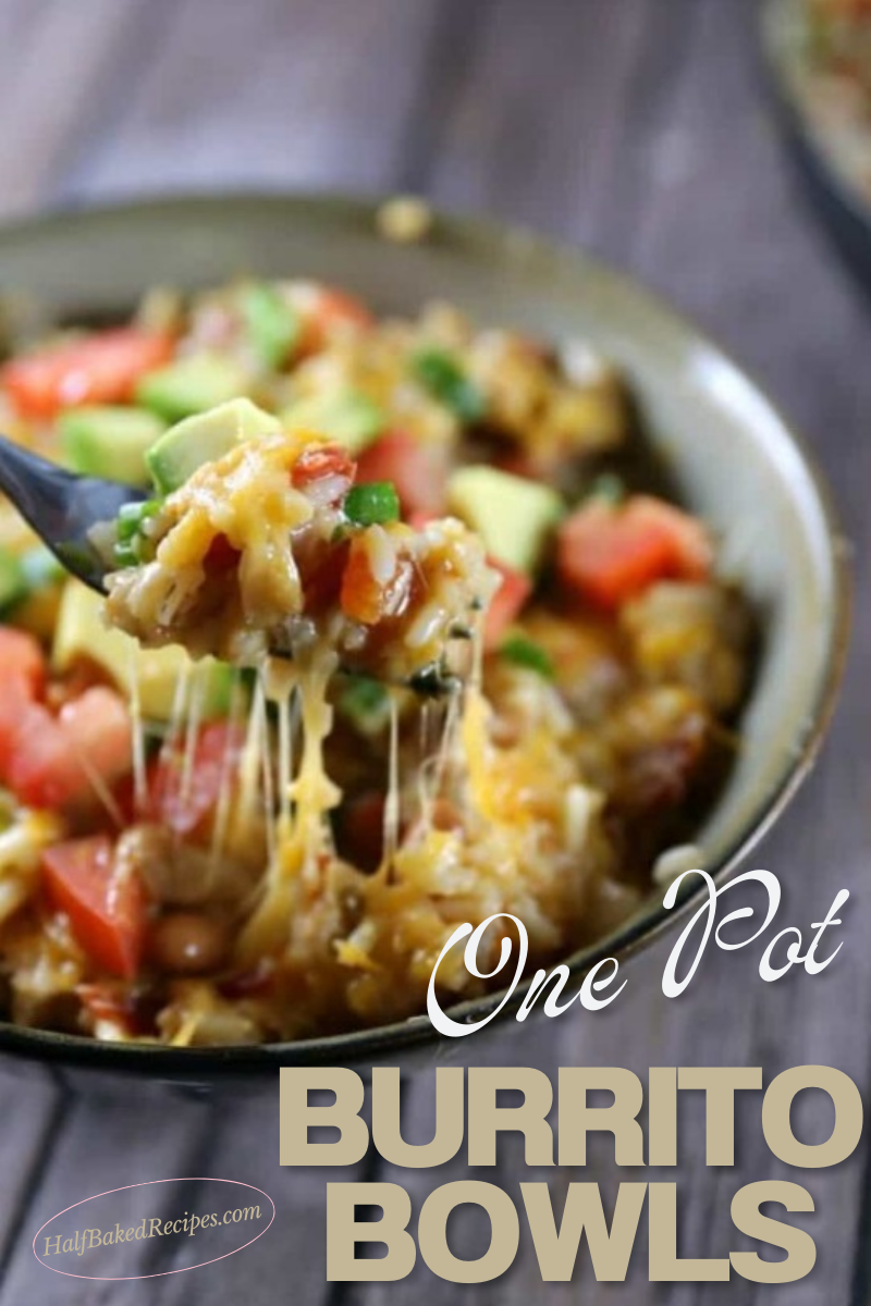 One Pot Chicken and Rice Burrito Bowls