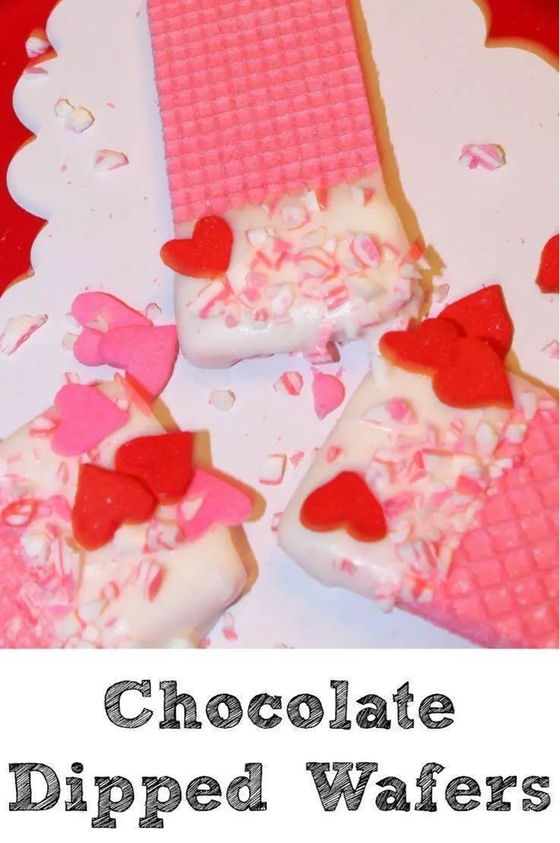 Easy Chocolate Dipped Wafer Cookies
