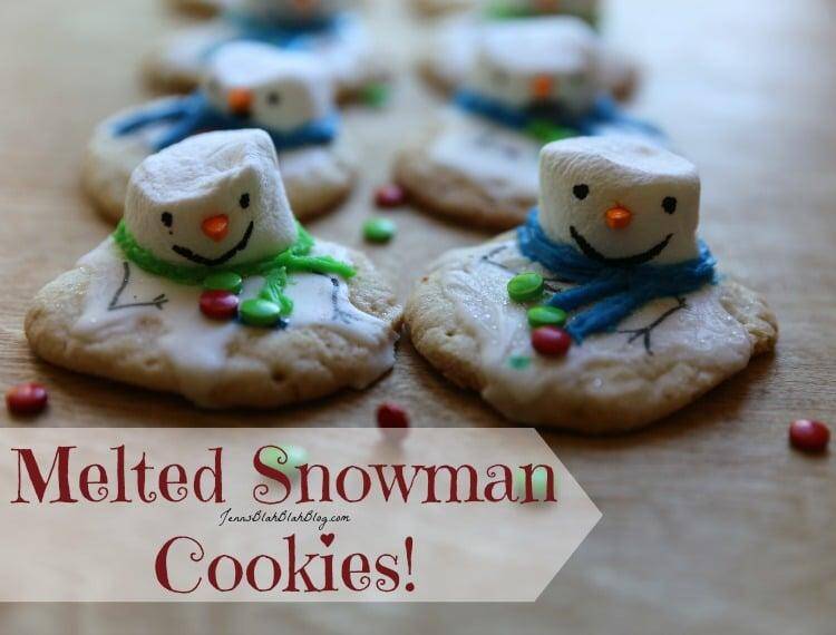 Melting Snowman Chewy Sugar Christmas Cookie