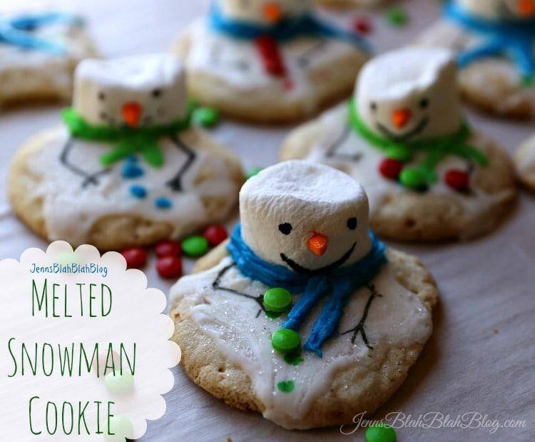 Melting Snowman Chewy Sugar Christmas Cookie