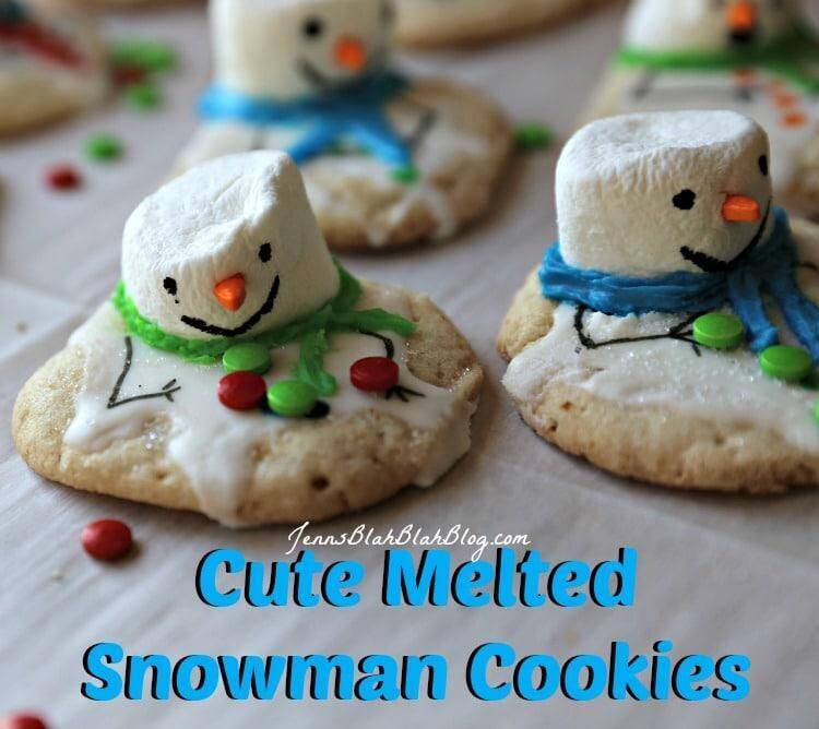 Melting Snowman Chewy Sugar Christmas Cookie