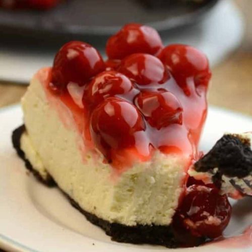 Cherry Cheesecake with Oreo Crust