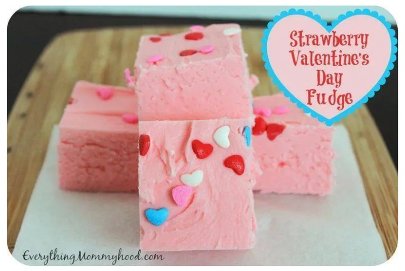 Strawberry Valentine's Day Fudge