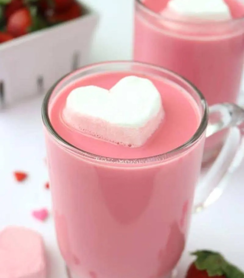 Strawberry White Hot Chocolate