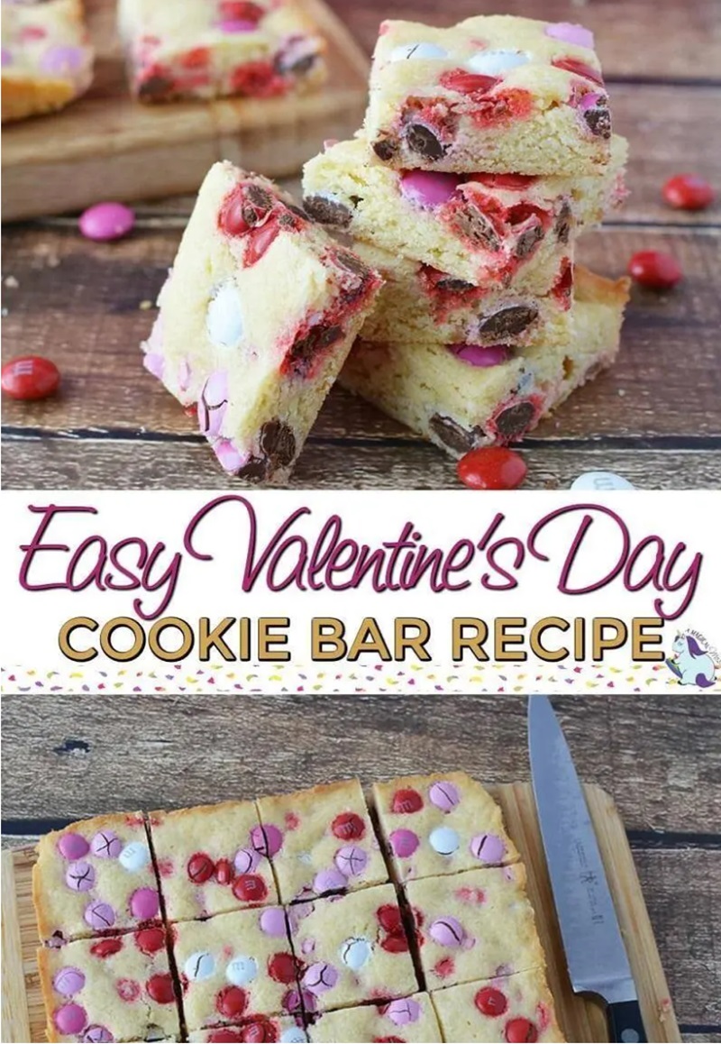 Valentine's Day Cookie Bar