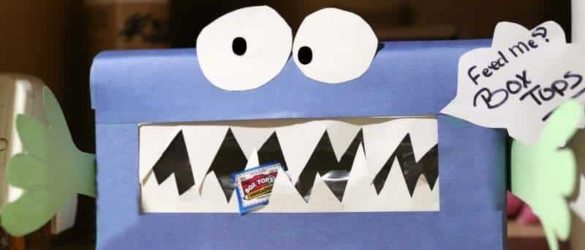 DIY Monster in the Cabinet Box Tops Collection Box