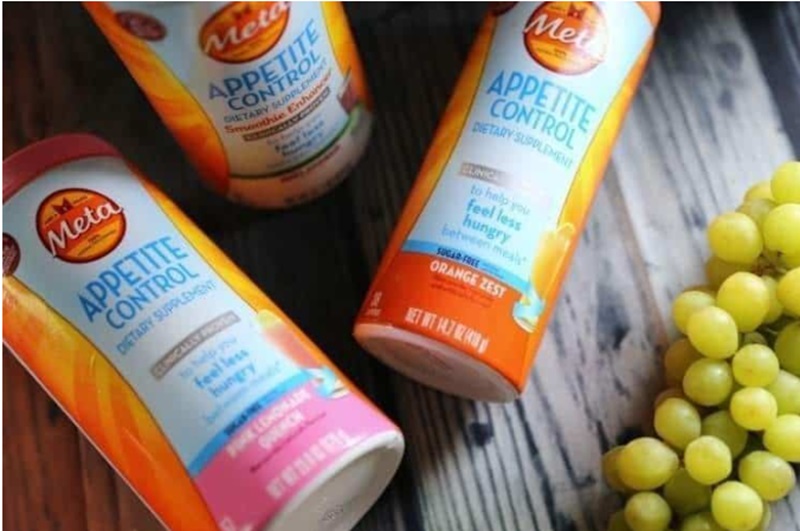 Appetite Control Blackberry Coconut Smoothie + Snacking Tips 13 Meta Appetite Control on counter with grapes