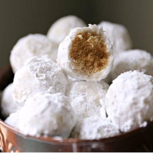 No Bake Peanut Butter Snowballs