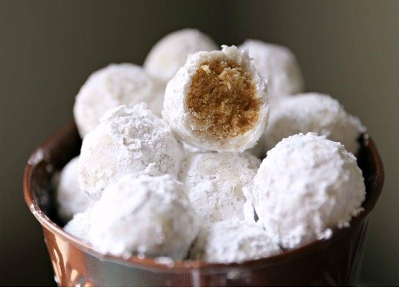 No Bake Peanut Butter Snowballs