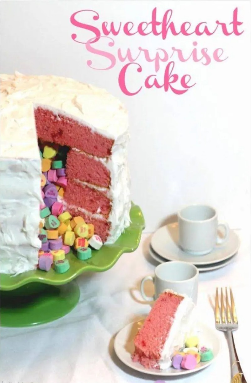 sweetheart surprise cake