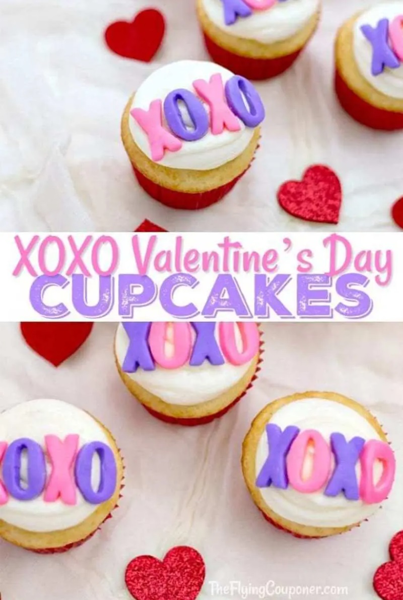 XoXo Valentine's Day Cupcakes