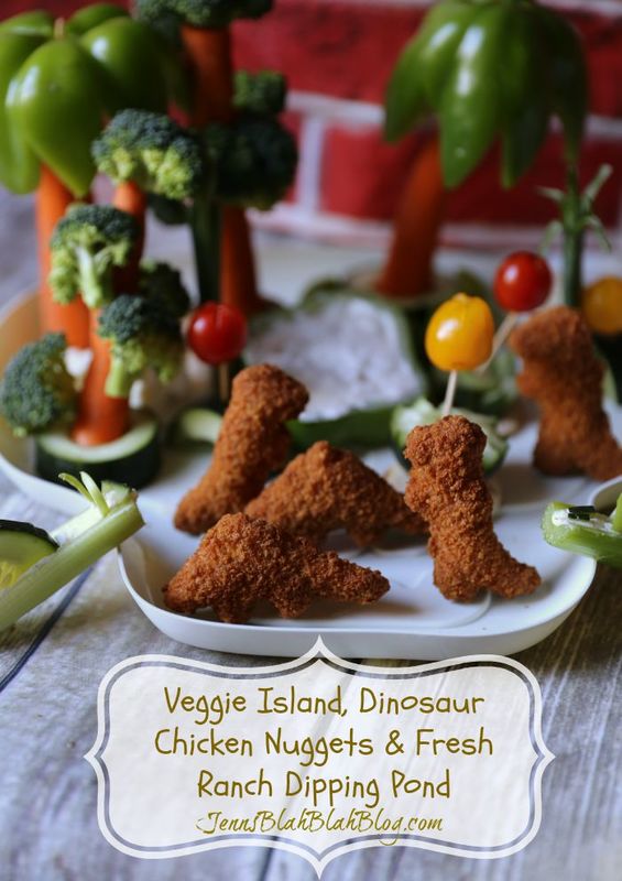 Dinosaur Nugget Island with a Ranch Dip Pond