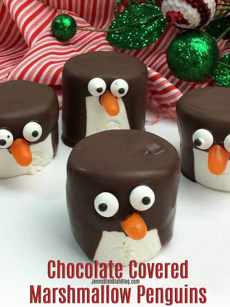 Chocolate Covered Marshmallow Penguins