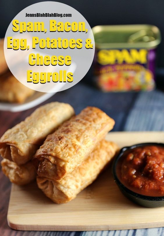 Spam Breakfast Eggrolls