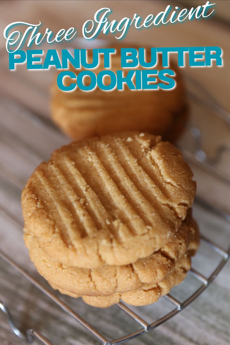 Three Ingredient Peanut Butter Cookies