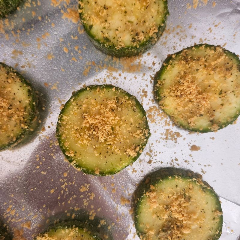 zucchini on baking dish