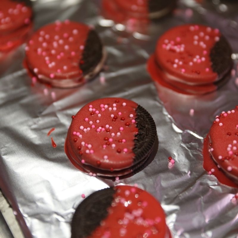 candy coated oreos