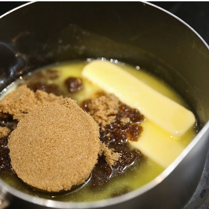 Cupid’s Crack: A Sweet & Salty Valentine’s Day Treat 14 brown sugar and butter in pot