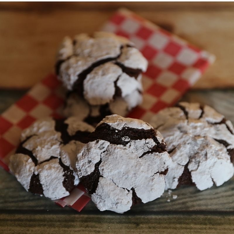 Five Ingredient Fudgy Brownie Crinkle Cookies | Half Baked Media