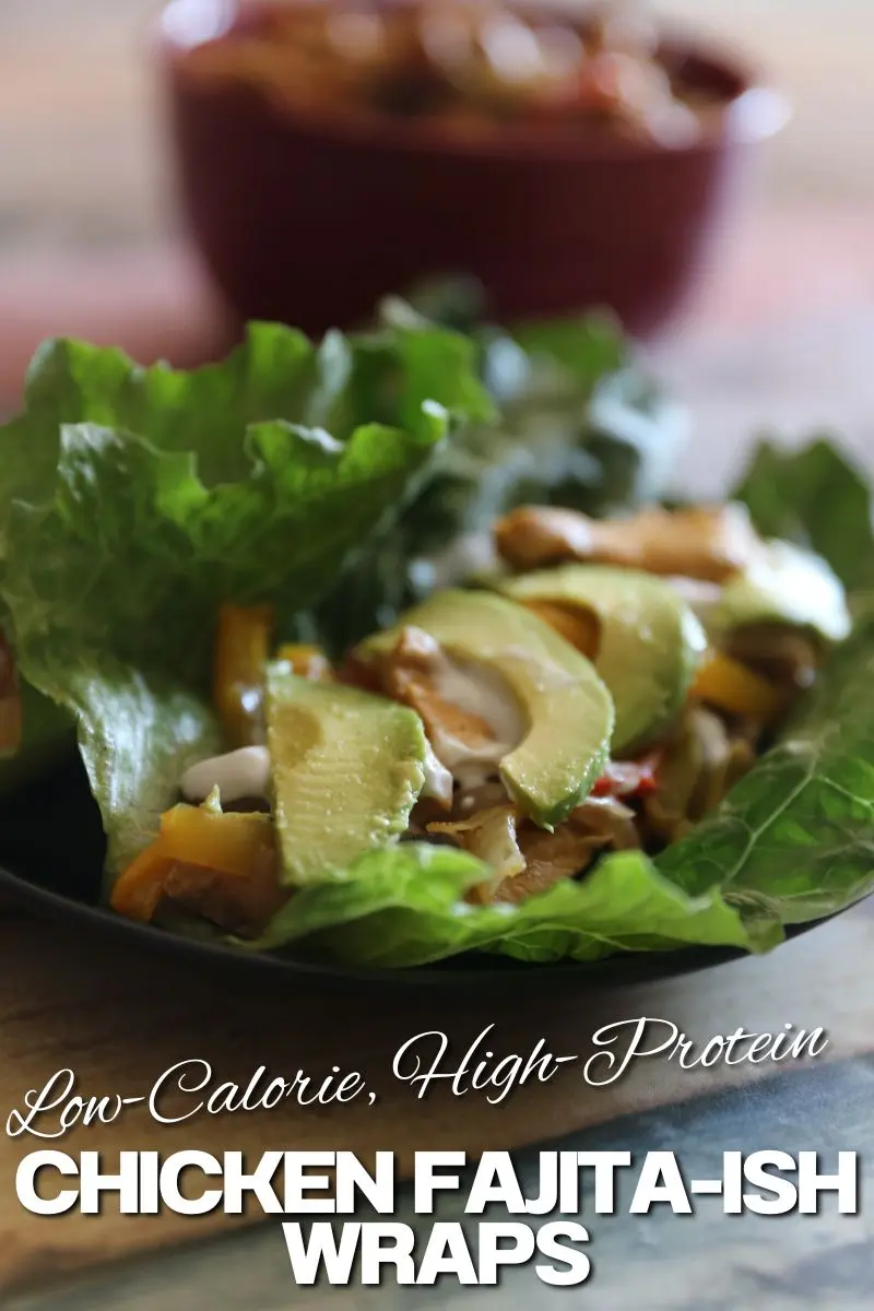 Delicious One Pan Chicken Fajita-ish Wraps: Beat The Diet Tax 12 Low-calorie high-protein chicken fajita lettuce wraps with avocado and sour cream. Half Baked Media